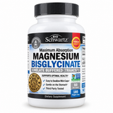 BioSchwartz Magnesium Bisglycinate 180 veggie capsules, buffered chelated magnesium dietary supplement with TRAACS