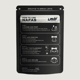 Discreet Black Nafas Nasal Tape applied on a person's nose, available at El Meraki