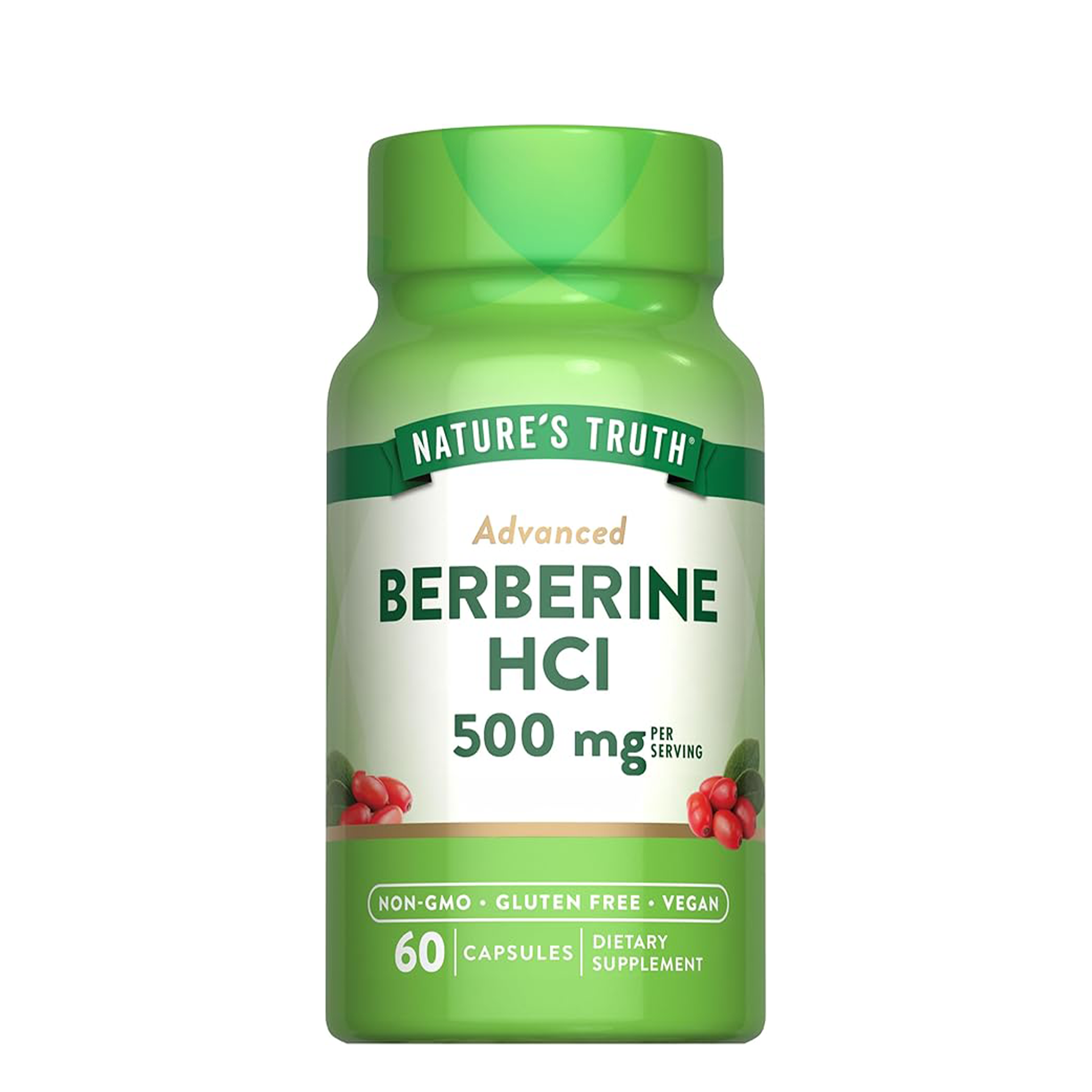 berberine 500mg 60 capsules by natures truth