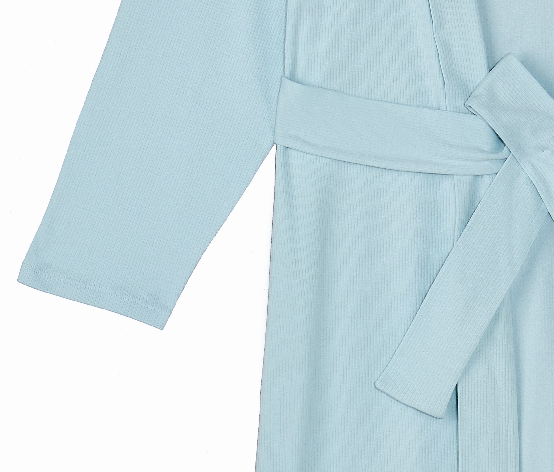 Under the Nile Pearl Blue Women's Robe made from organic Egyptian cotton.