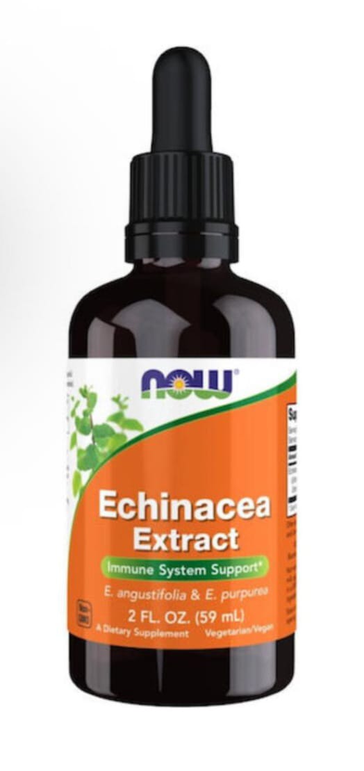 Now Echinacea Extract bottle - liquid herbal dietary supplement.