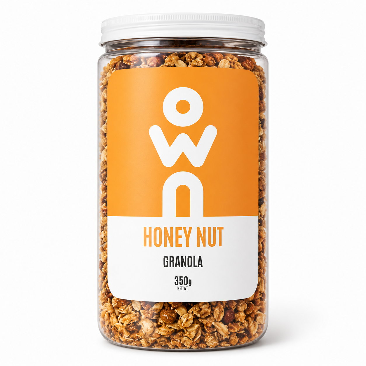 OWN Honey Nut Granola 350g front packaging on white background
