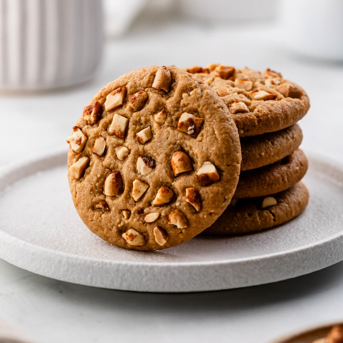 Peanut with Raw Honey Cookies Pack of 6 by Be Good Today, chewy peanut cookies made with peanut butter, raw honey and candied peanuts