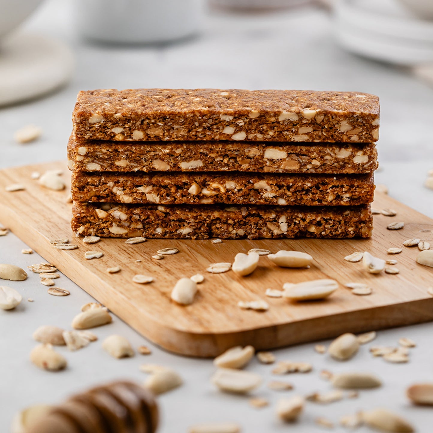 Be Good Today Roasted Peanut Oat Energy Bar 1 piece with roasted peanuts, oats, dates and cinnamon