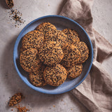 Be Good Today Sesame Black Honey Cookies pack of 6 with roasted sesame, black honey, raw honey, vanilla and cinnamon