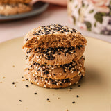 Be Good Today Sesame Black Honey Cookies pack of 6 with roasted sesame, black honey, raw honey, vanilla and cinnamon