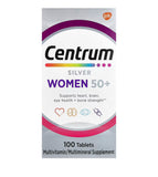  Silver Women 50+ Multivitamin Bottle – 100 Tablets For Women's Nutritional Support.