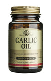 solgar garlic oil 100 softgels bottle – odor-controlled garlic oil supplement.