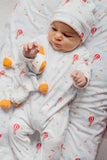 Under the Nile Dreamland Boys Baby Sleepsuit in soft organic cotton with full snap closures