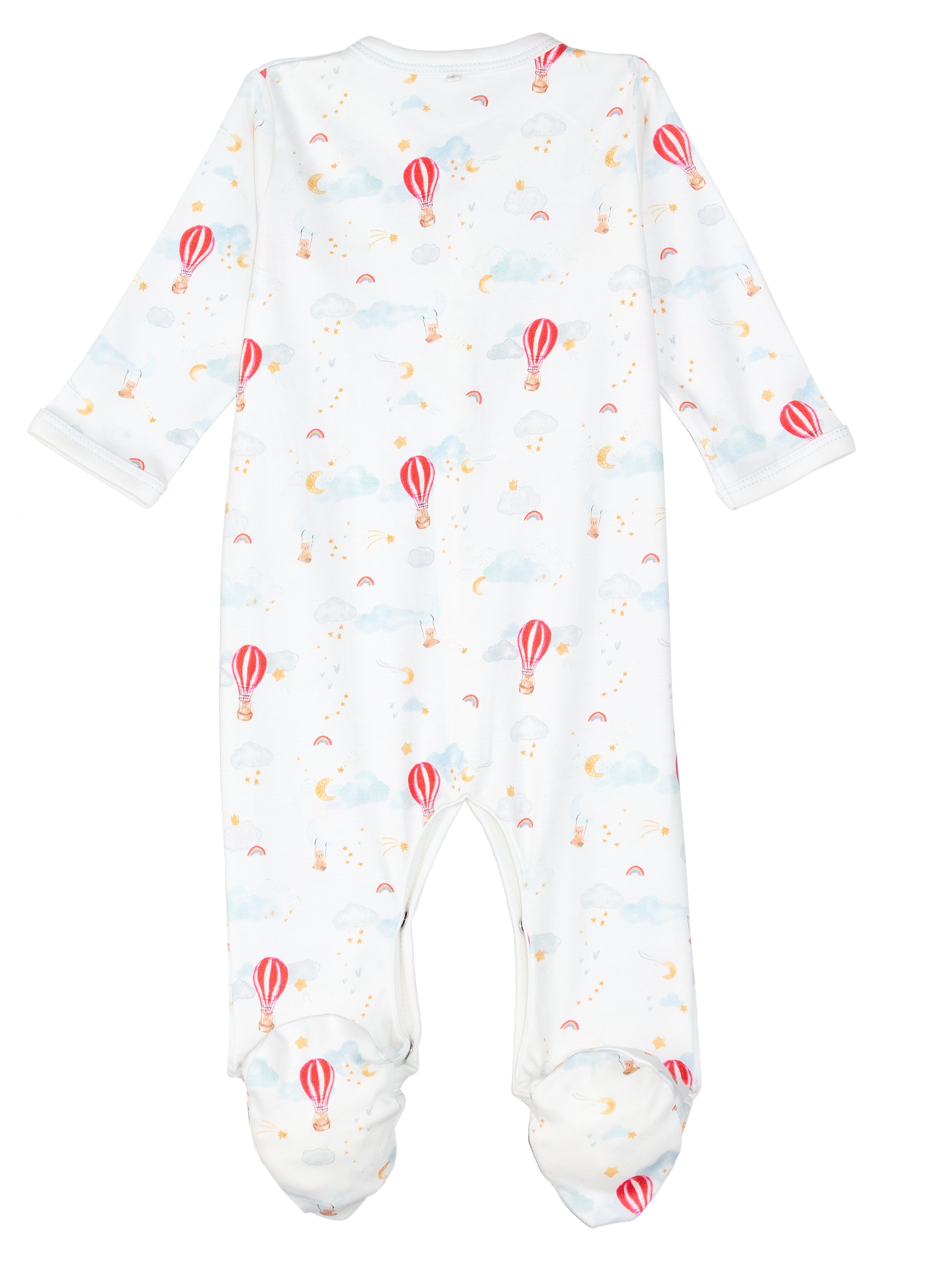 Under the Nile Dreamland Boys Baby Sleepsuit in soft organic cotton with full snap closures