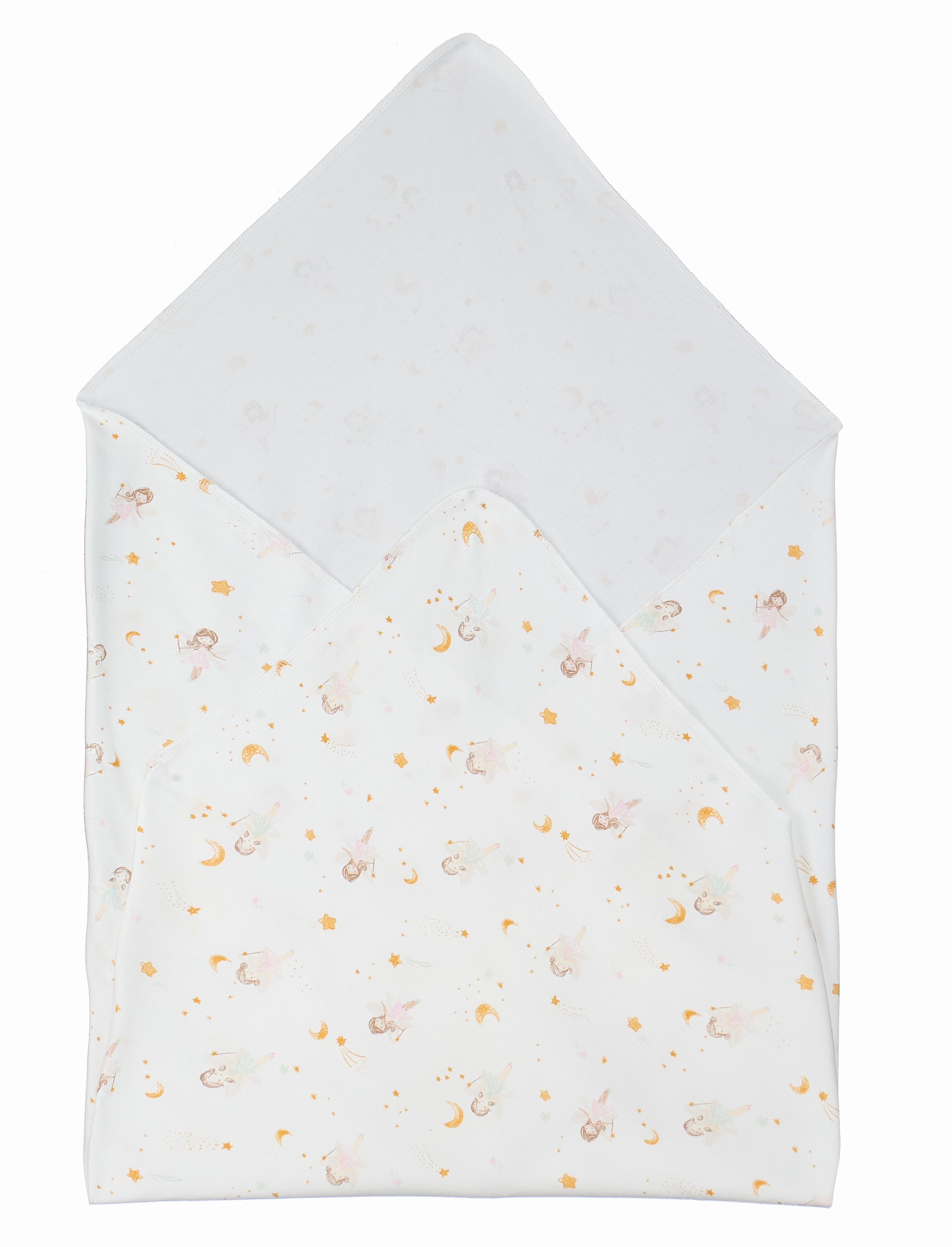 Under the Nile Dreamland Girls Baby Swaddle Blanket with magical prints, made from soft organic muslin cotton.