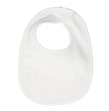 Under the Nile Off White Brushed Cotton Drooling Bib for babies, made from soft organic cotton