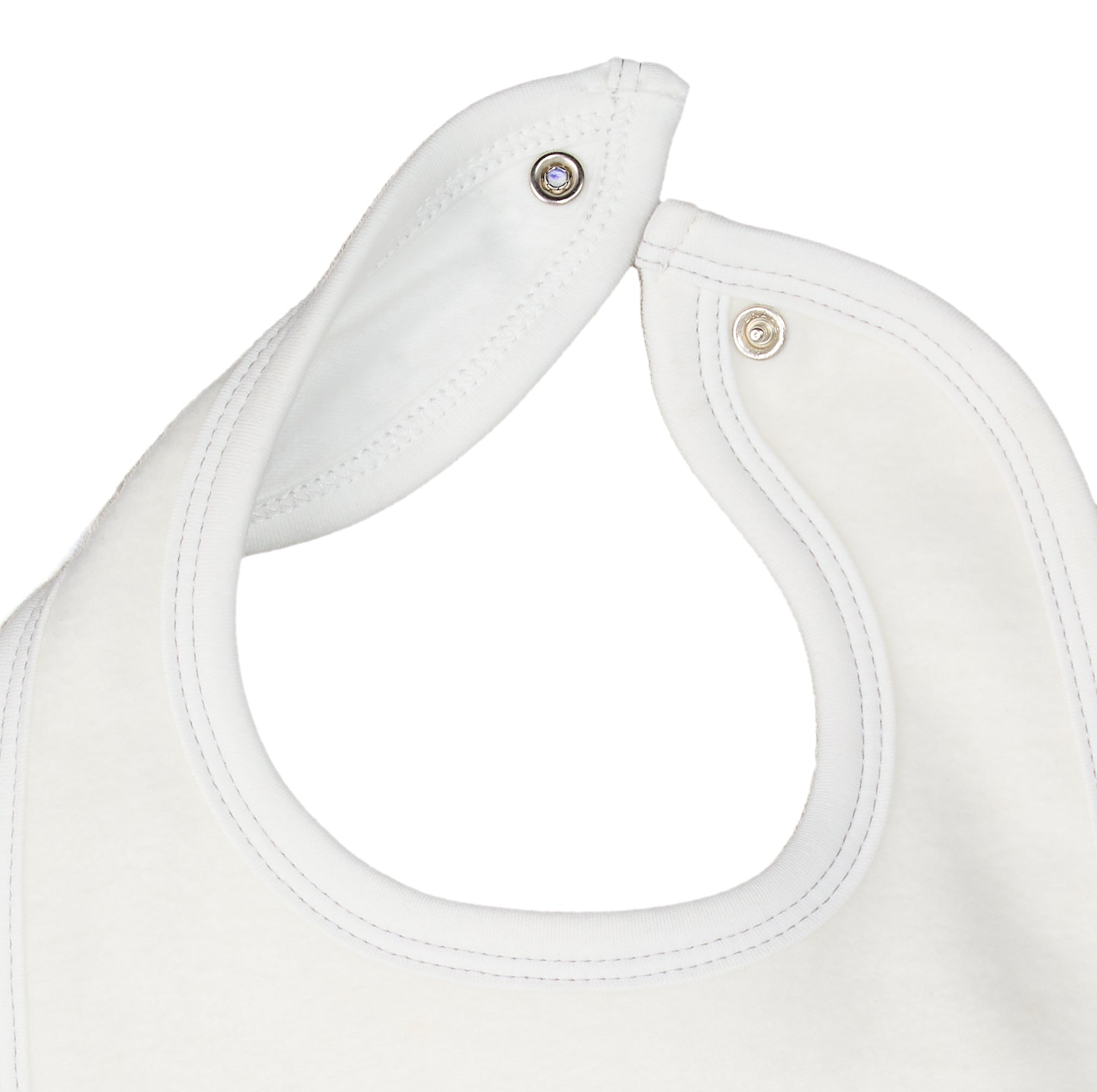 Under the Nile Off White Brushed Cotton Drooling Bib for babies, made from soft organic cotton.