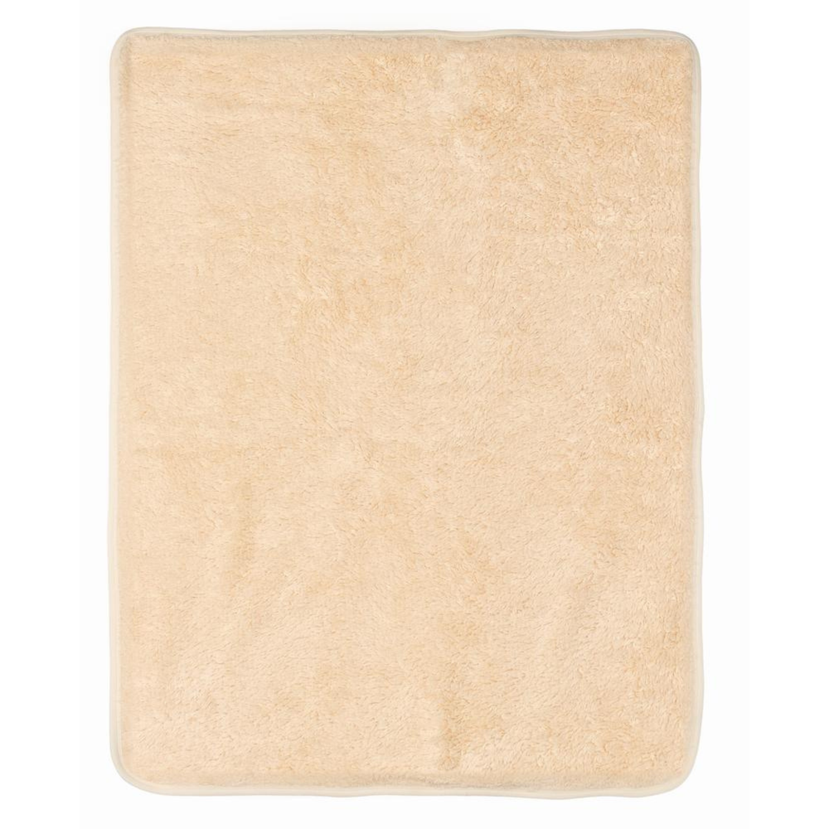 Under the Nile Faux Fur Sherpa Stroller Blanket in honey color, made from organic Egyptian cotton for babies.