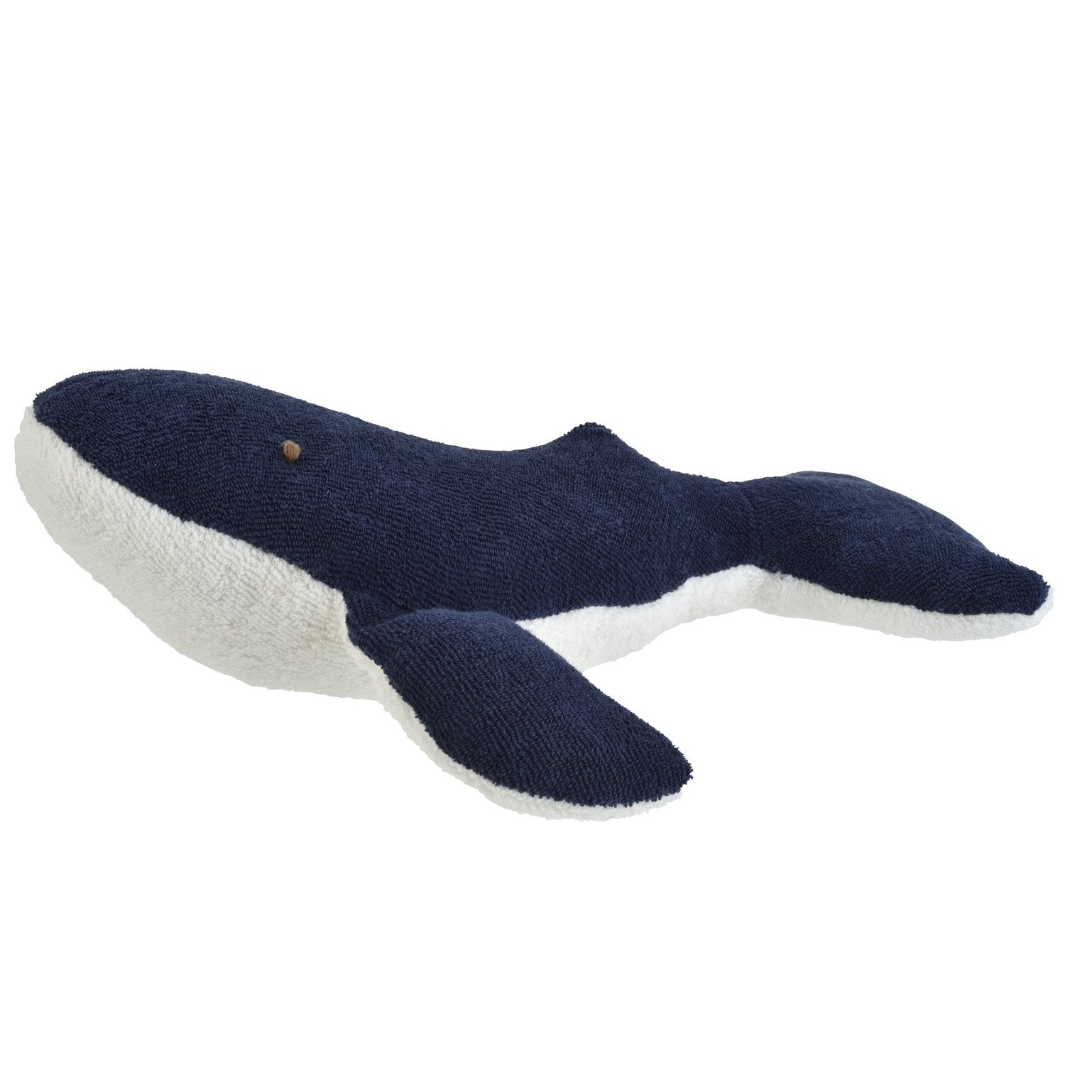 Under the Nile Humphrey The Whale, a soft organic cotton whale toy for children, available at El Meraki.