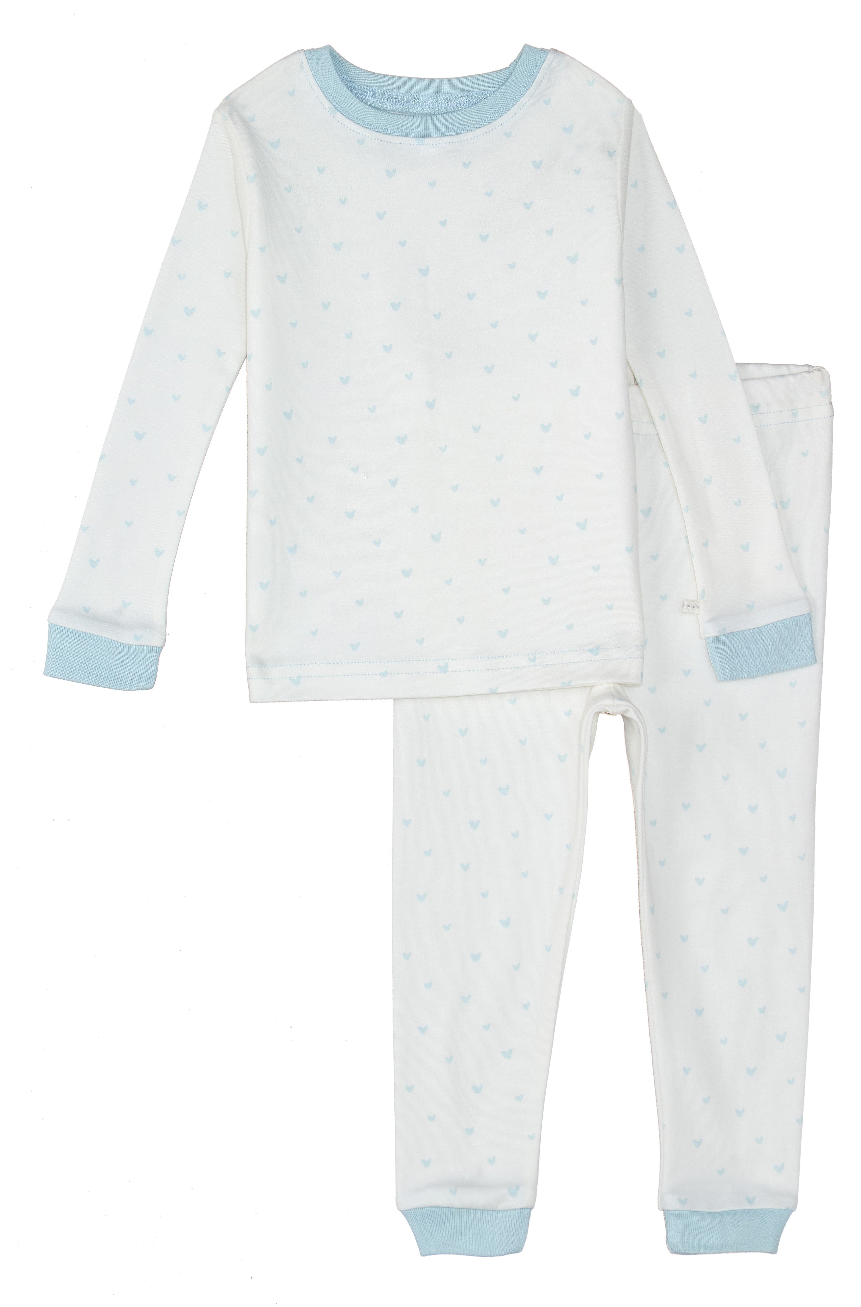  Under the Nile Blue Hearts Kid's Pajama set in soft organic cotton