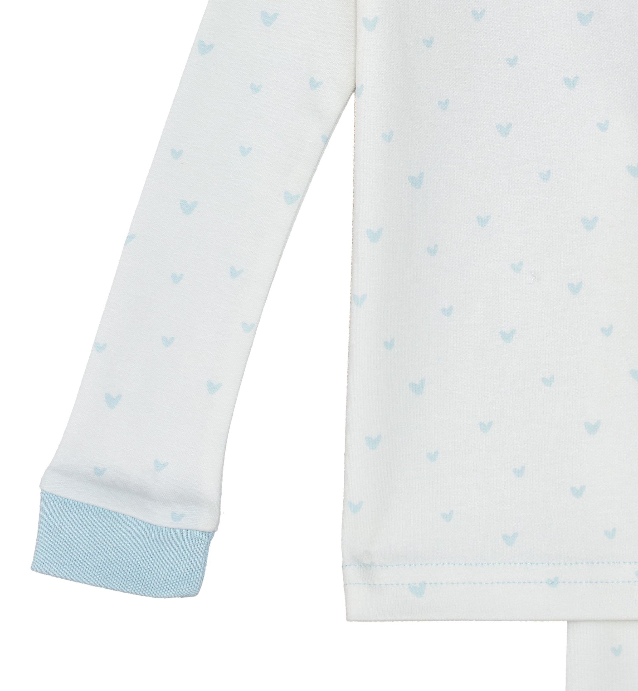  Under the Nile Blue Hearts Kid's Pajama set in soft organic cotton