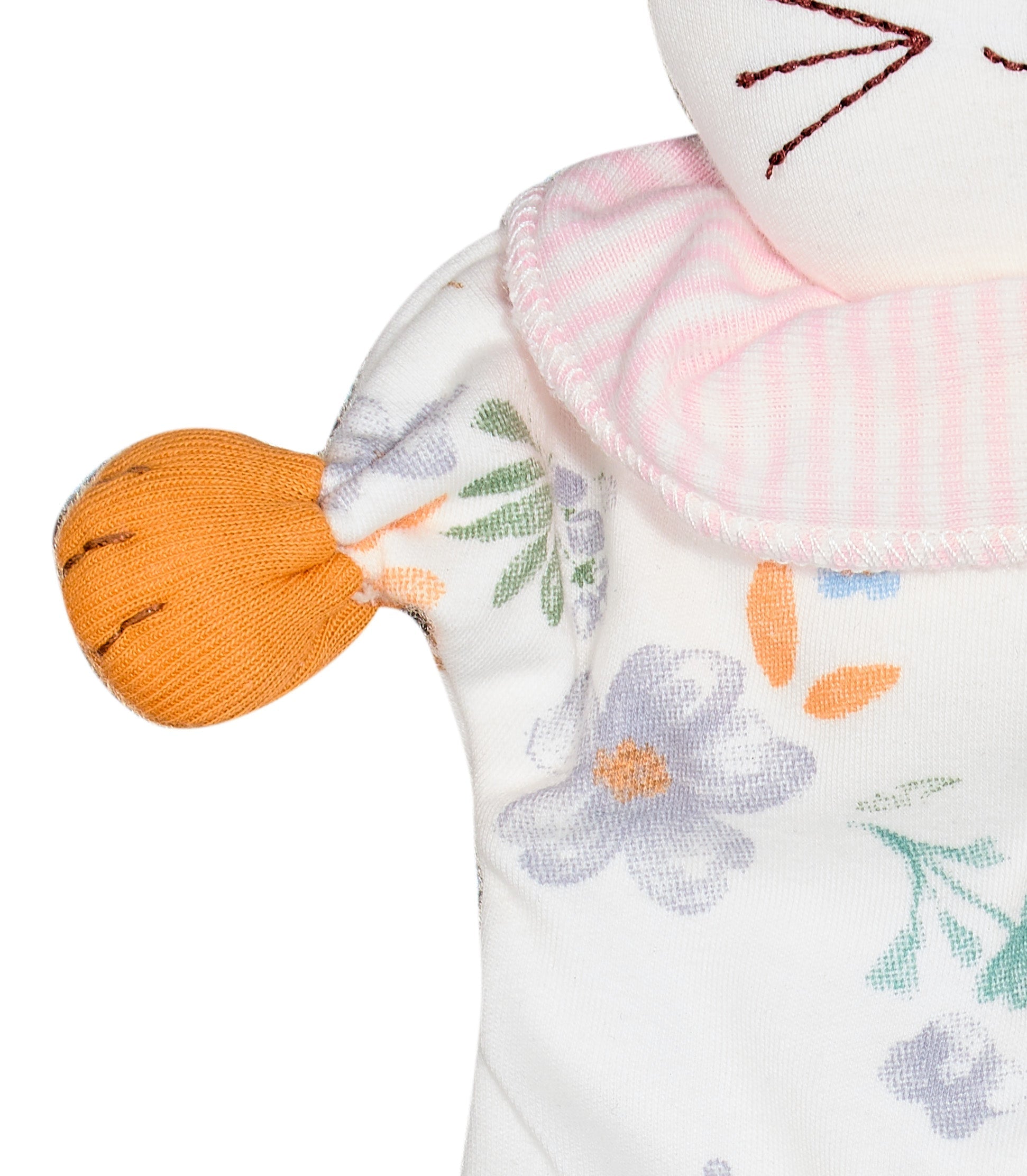  Under the Nile Kitty Modern Daisy organic cotton soft floral lovey toy for babies and toddlers.