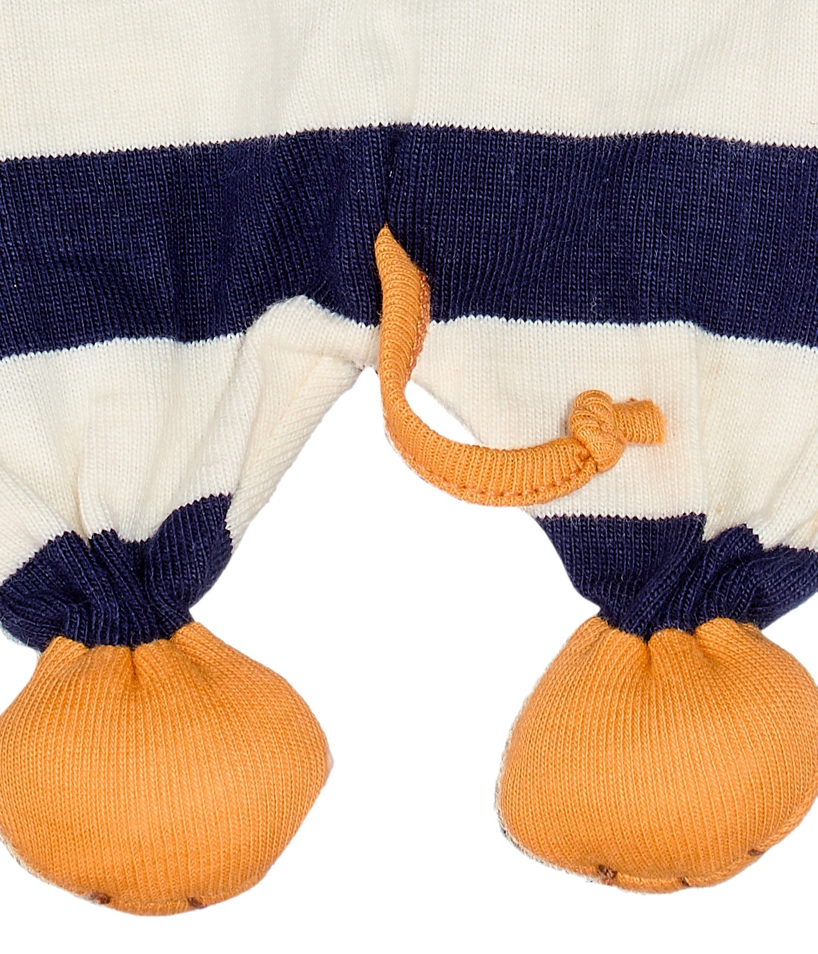 Under the Nile Kitty in Navy Blue and White Stripes organic cotton soft lovey toy for babies, available at El Meraki.