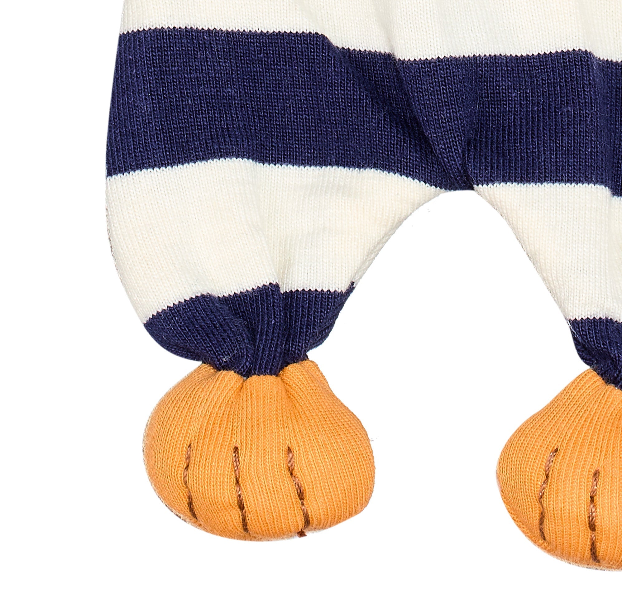 Under the Nile Kitty in Navy Blue and White Stripes organic cotton soft lovey toy for babies, available at El Meraki.