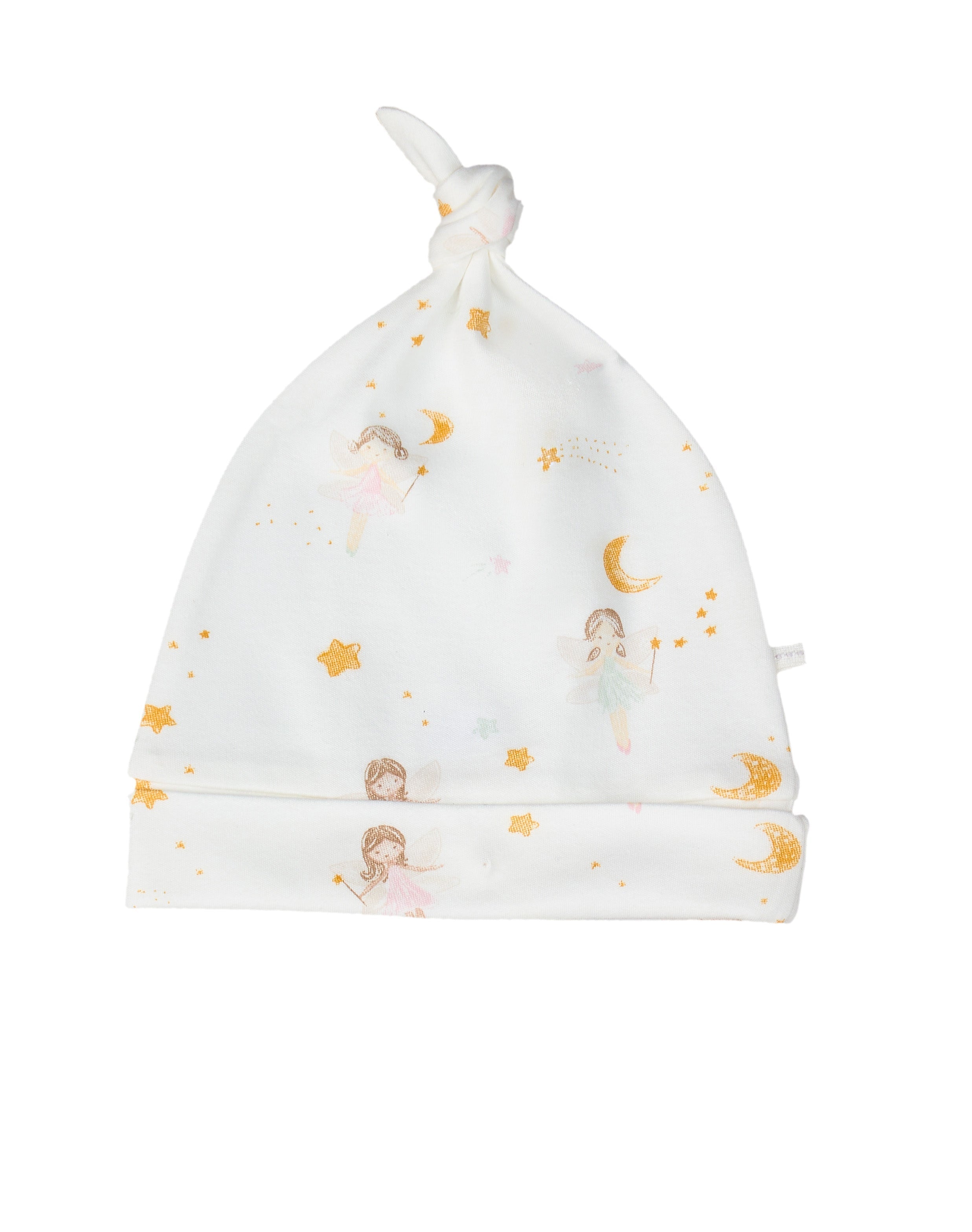 Under the Nile Dreamland Girls Knotted Beanie in soft organic cotton for newborn girls.