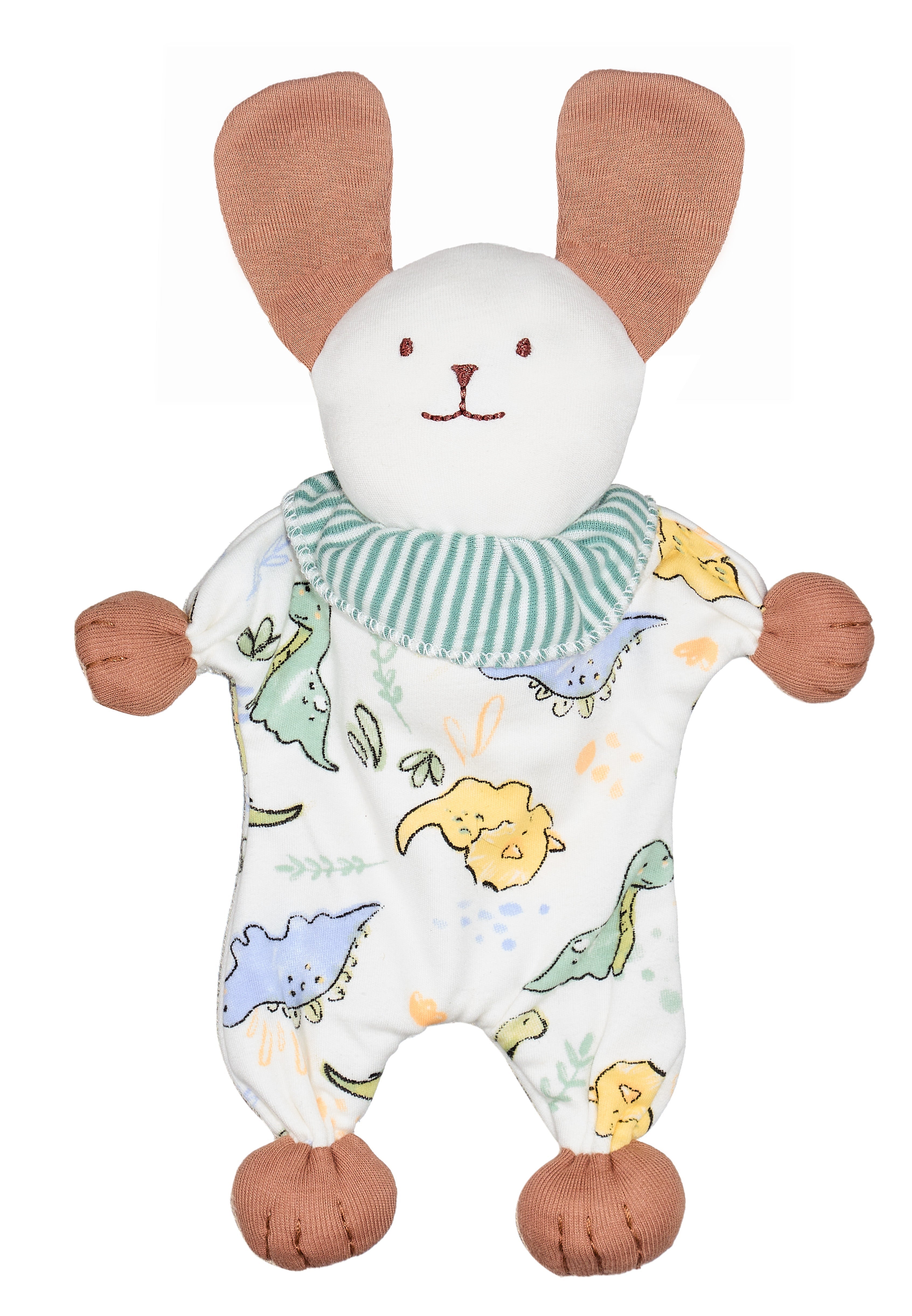 Under the Nile Puppy Dino organic cotton soft lovey toy for babies and toddlers, available at El Meraki.