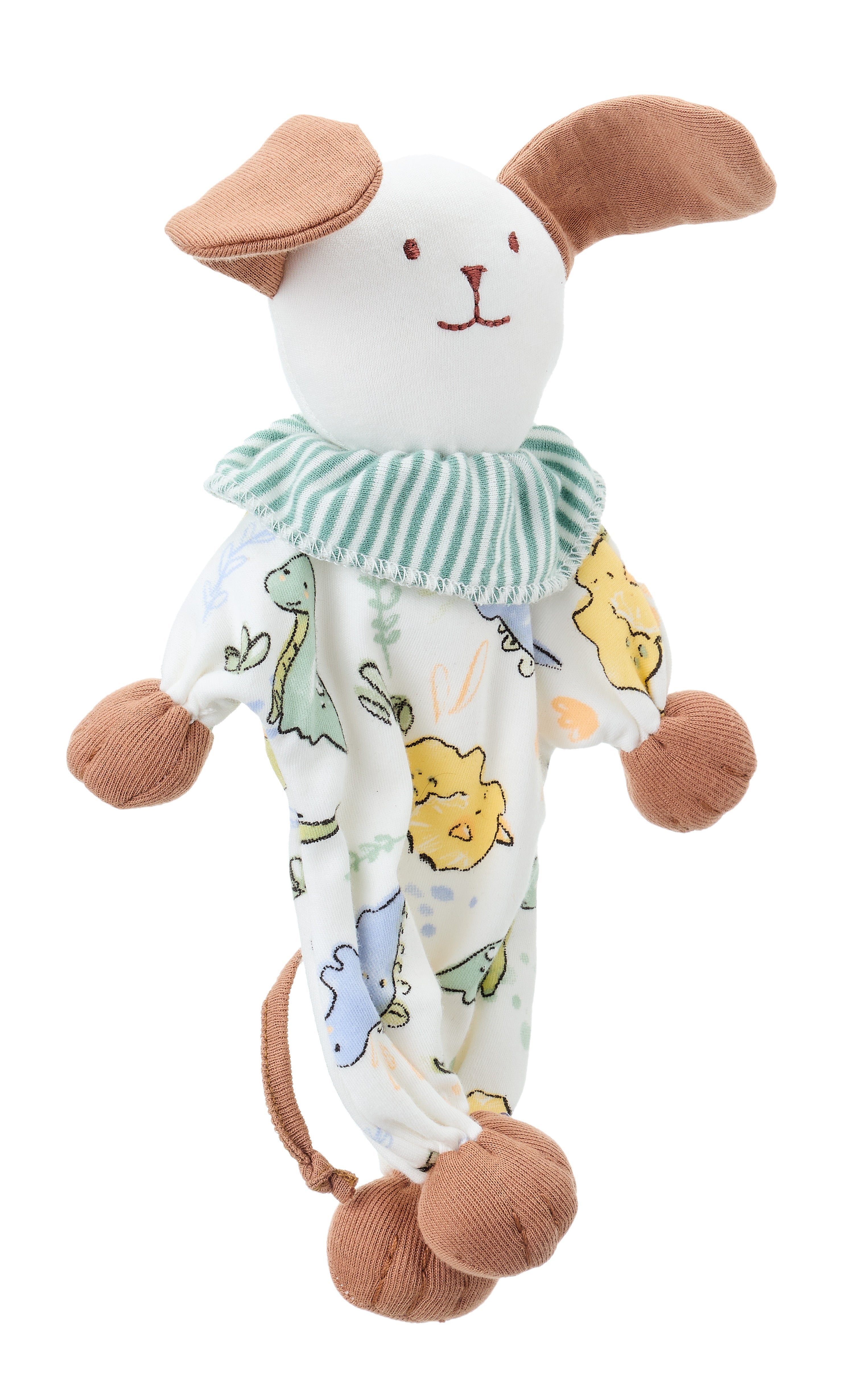 Under the Nile Puppy Dino organic cotton soft lovey toy for babies and toddlers, available at El Meraki.