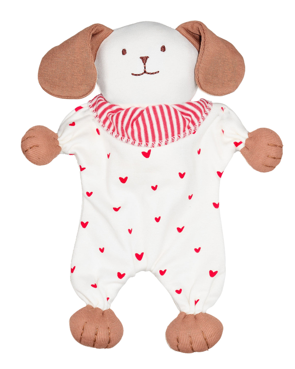 Under the Nile Puppy Little Hearts organic cotton soft lovey toy for babies, available at El Meraki.