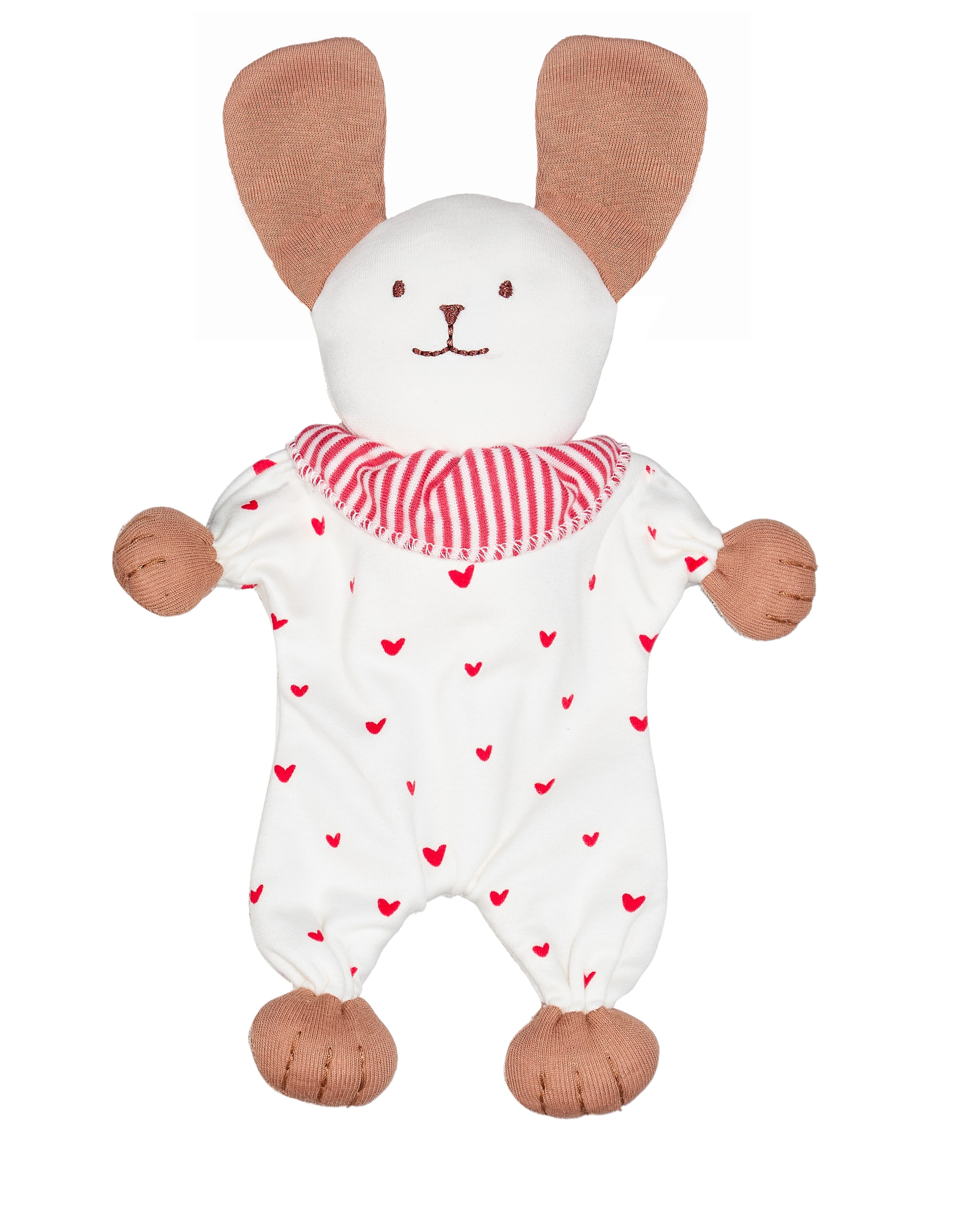 Under the Nile Puppy Little Hearts organic cotton soft lovey toy for babies, available at El Meraki.