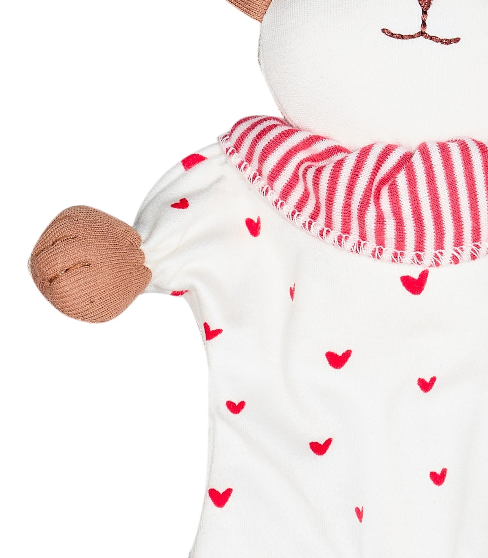 Under the Nile Puppy Little Hearts organic cotton soft lovey toy for babies, available at El Meraki.