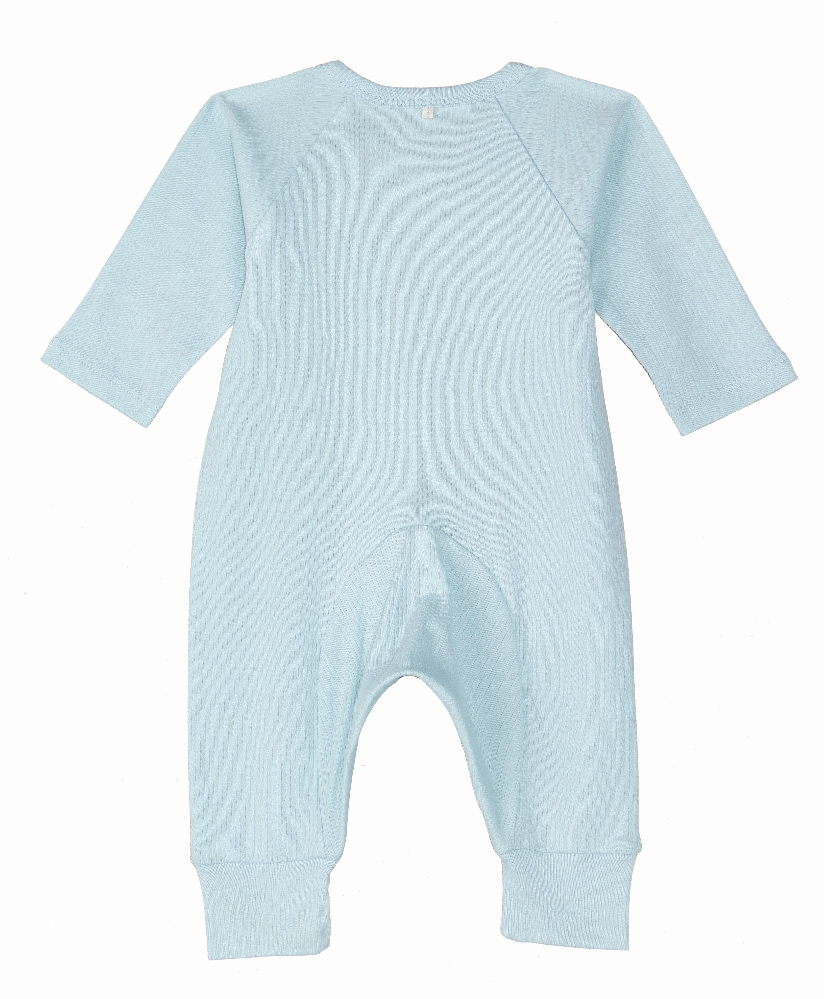 Under the Nile Pearl Blue Side Snap Kimono for newborns in organic cotton.