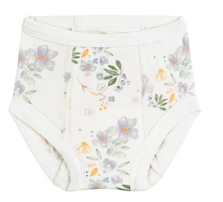 Under the Nile Modern Daisy print training pants for toddler girls.