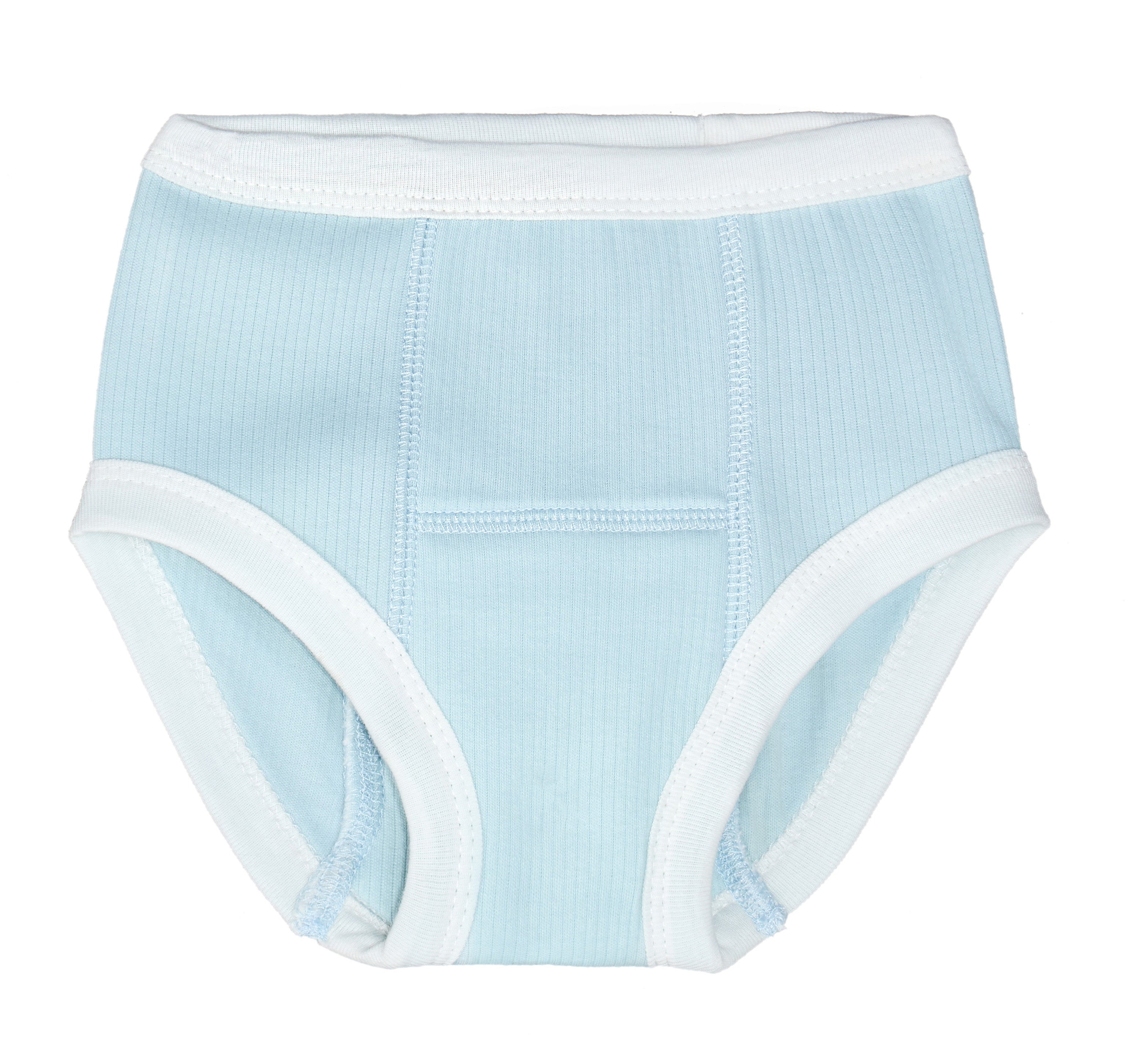 Under the Nile Pearl Blue Training Pants for toddlers, made from soft organic cotton.