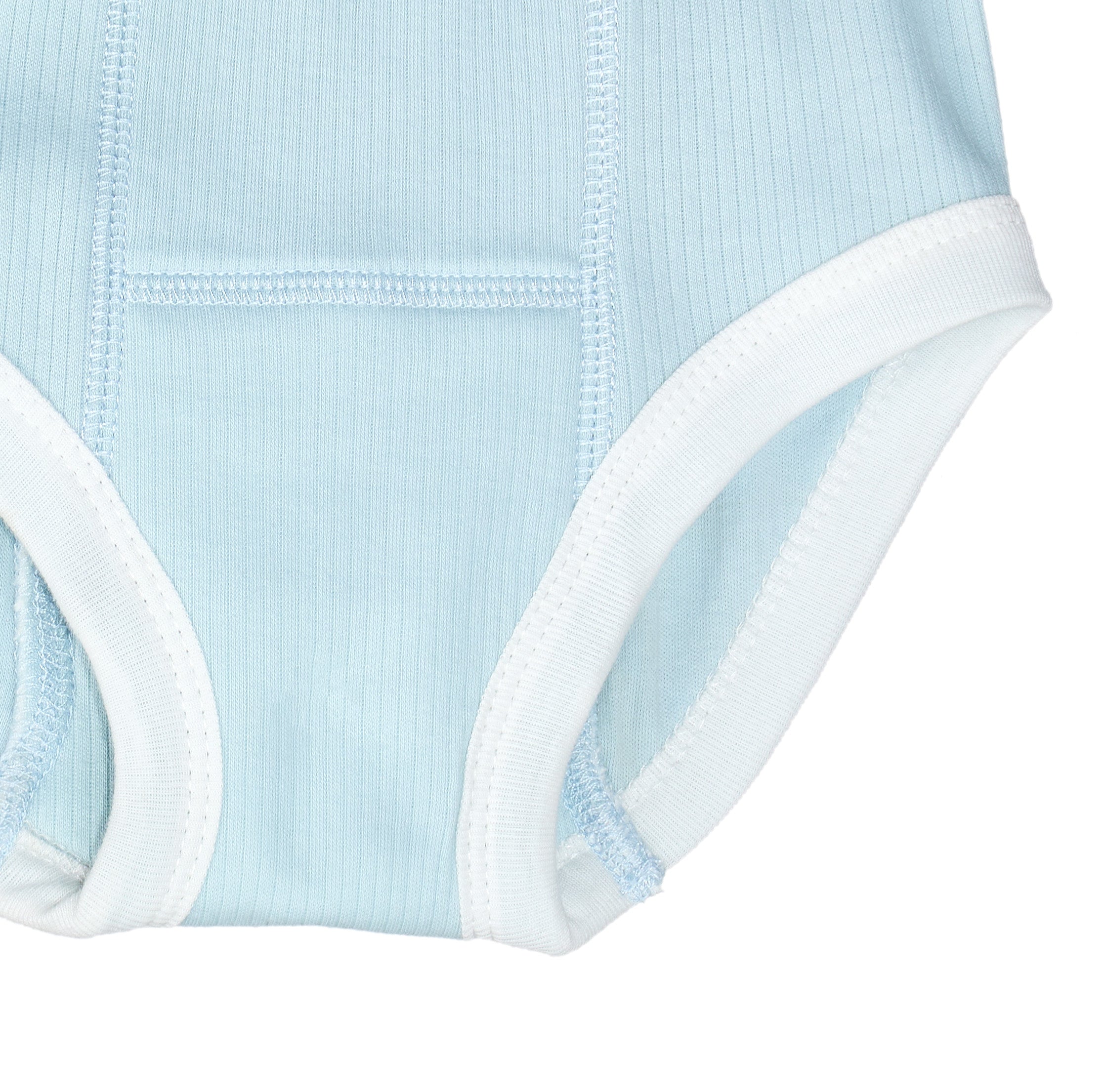  Under the Nile Pearl Blue Training Pants for toddlers, made from soft organic cotton.
