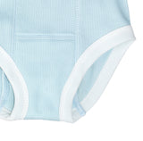  Under the Nile Pearl Blue Training Pants for toddlers, made from soft organic cotton.
