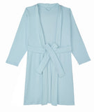 Under the Nile Pearl Blue Women's Robe made from organic Egyptian cotton.