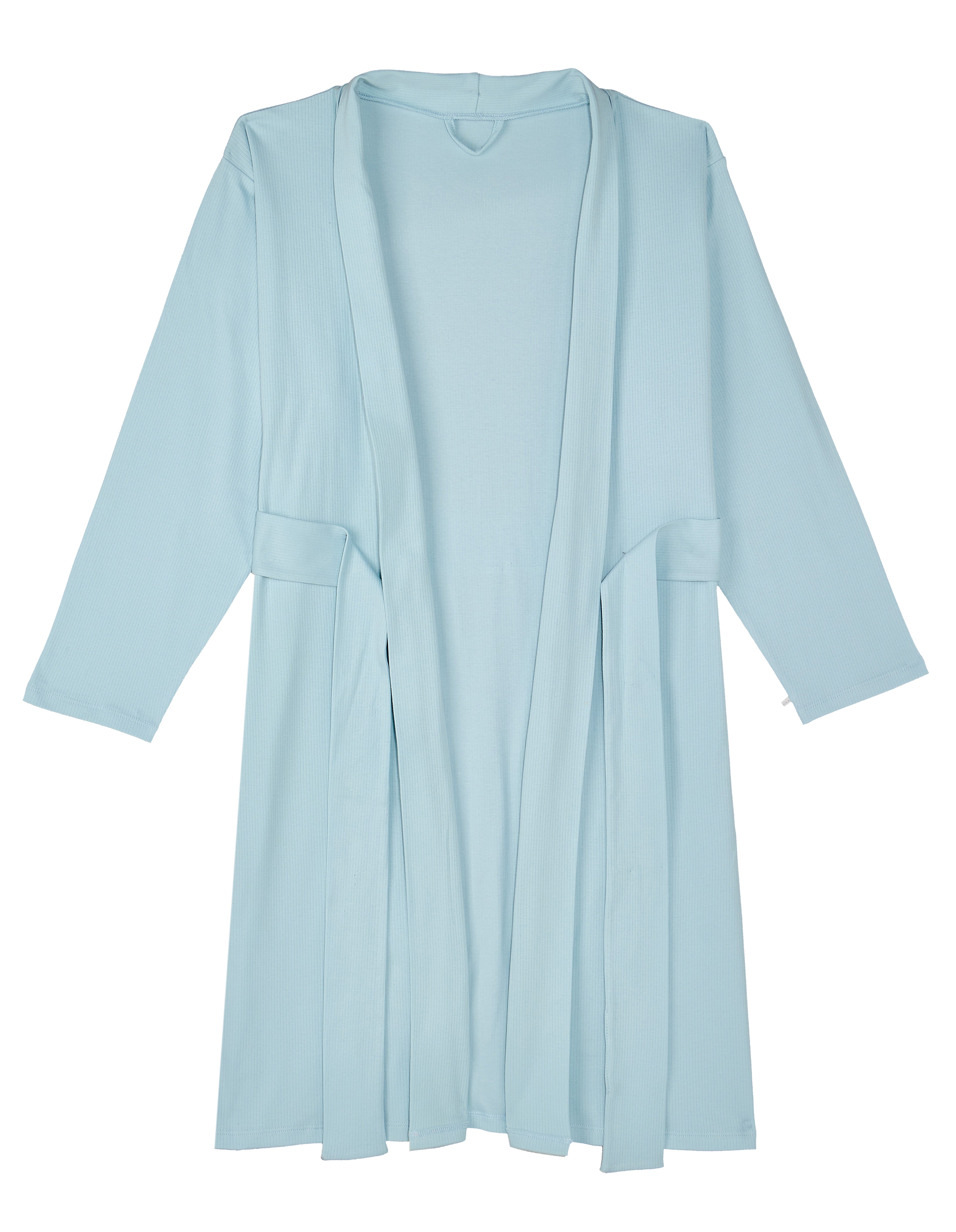  Under the Nile Pearl Blue Women's Robe made from organic Egyptian cotton.