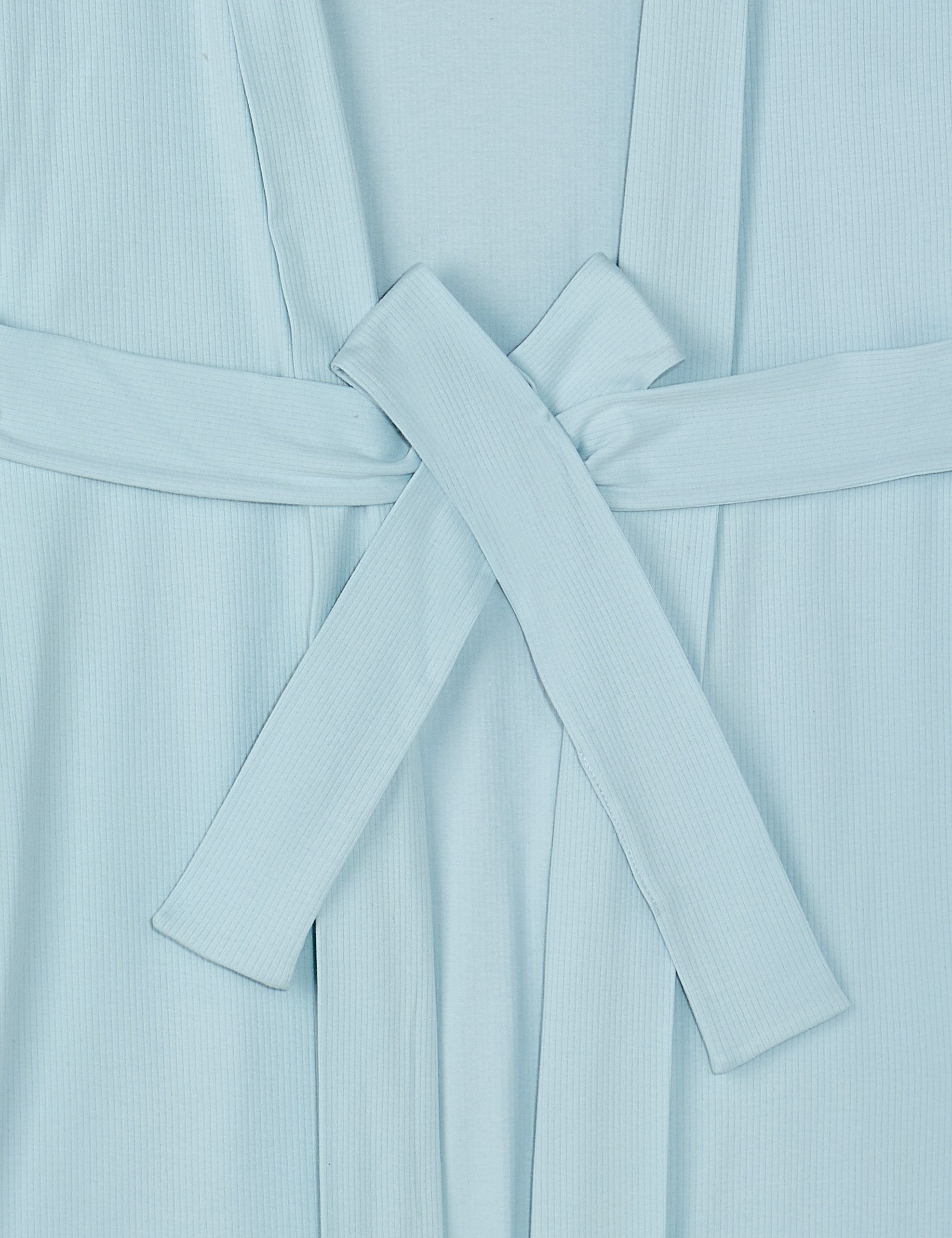 Under the Nile Pearl Blue Women's Robe made from organic Egyptian cotton.
