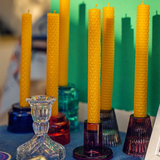 Urban Bees Pure Beeswax Candles – Hand-poured Egyptian candles with natural honey color and cotton wick

