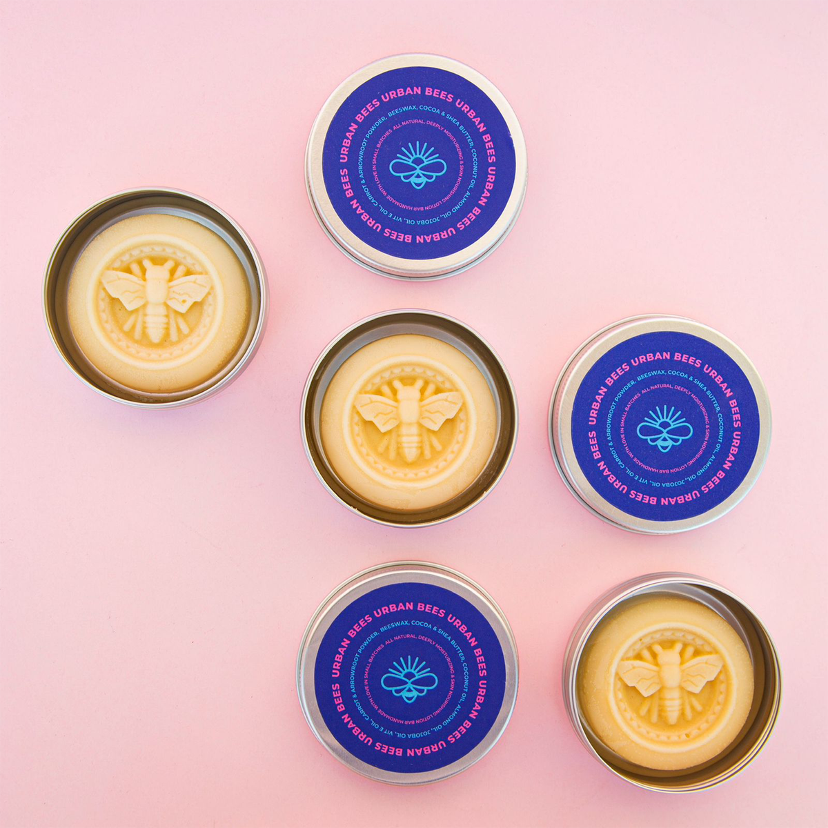 Urban Bees Soothing Lotion Bar – Solid moisturizer with Egyptian beeswax and shea butter for dry skin, made in Egypt

