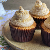 Vanilla Cupcakes by Be Good Today 6 pieces, moist almond-flour cupcakes with non-dairy cashew vanilla cream