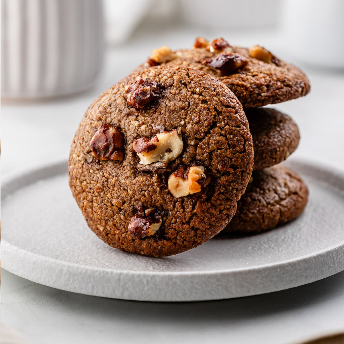 Walnut Date Caramel Cookies Pack of 6 by Be Good Today, soft roasted walnut cookies with a date caramel center