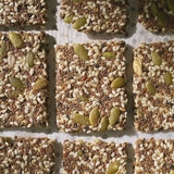 Zucchini with Seeds Crackers by Be Good Today, crunchy crackers made with fresh zucchini, pumpkin, sesame, nigella, chia and flax seeds