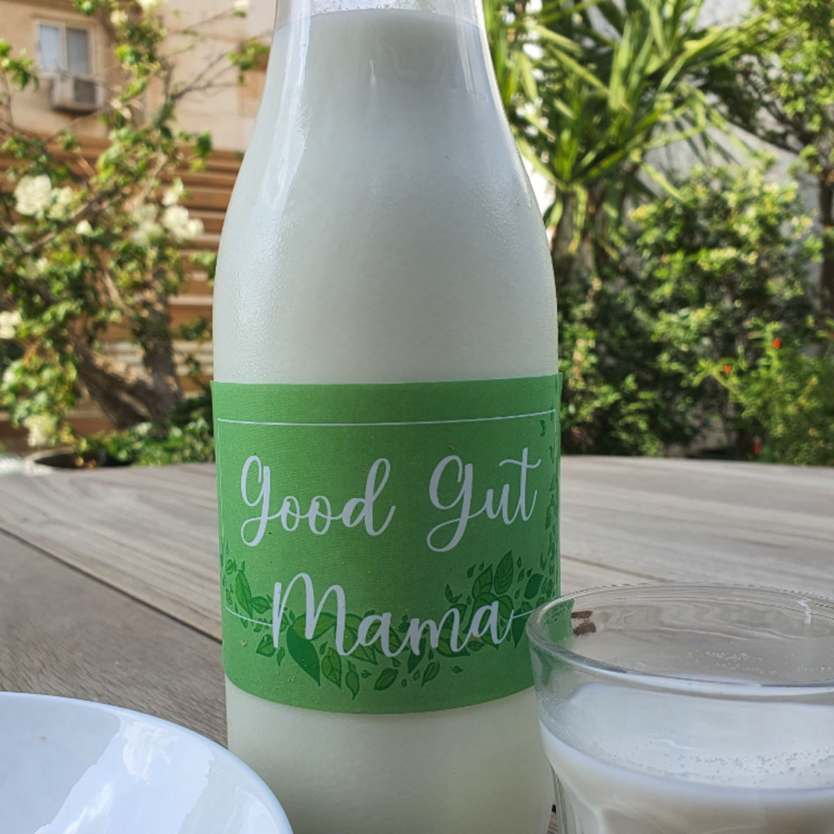 Bottle of Good Gut Mama Fresh Coconut Milk from Egypt, a creamy white plant-based drink.