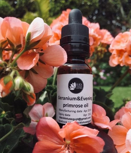 Pure Geranium Essential Oil by Black Lotus - Made in Egypt for Skincare & Aromatherapy